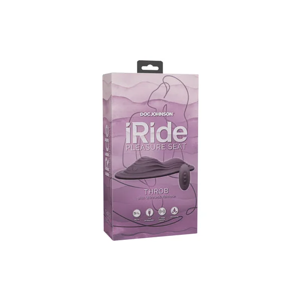 iRide Pleasure Seat Throb Rechargeable with Wireless Remote Dusty Purple