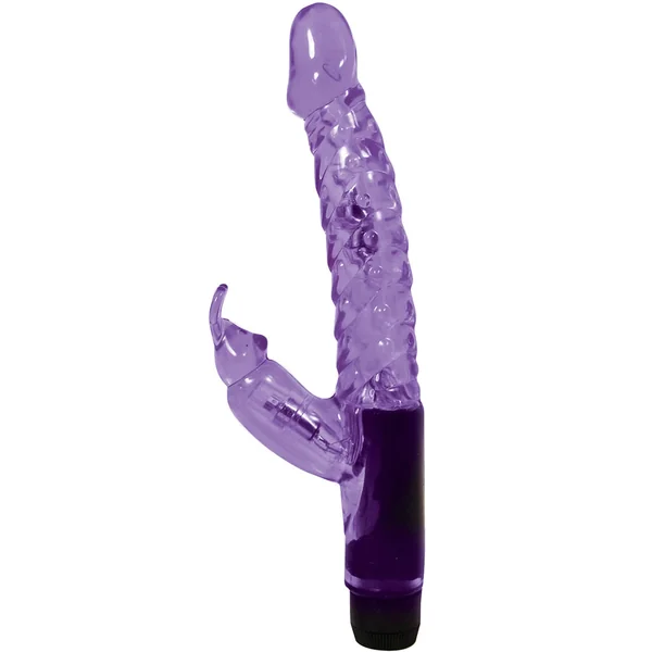 Jelly Mini Rabbit Vibro Wand Silicone Vibrator – Purple