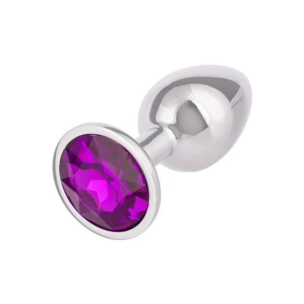 Jewel Amethyst Aluminum Anal Plug – Small – Purple