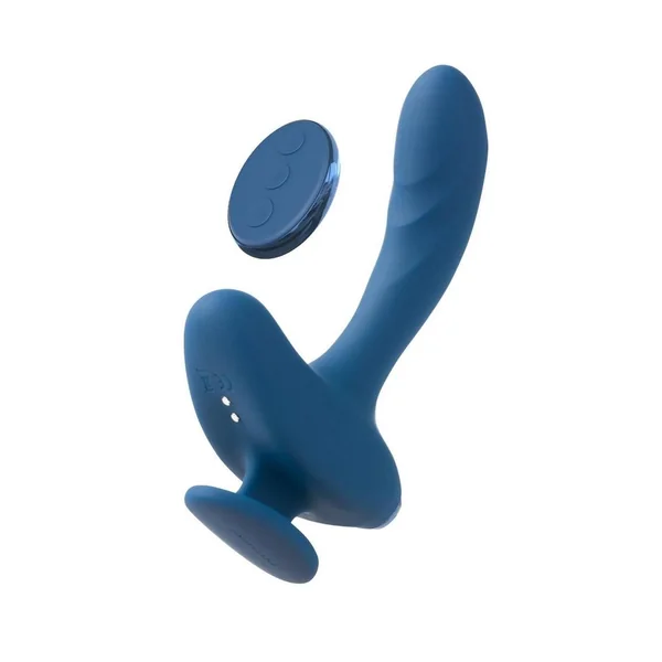 JimmyJane Solis Kyrios Rechargeable Silicone Prostate Massager with Remote Control – Blue