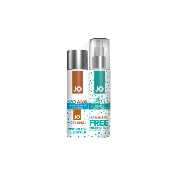 JO H2O Anal Lubricant with Free Misting Toy Cleaner 4 oz.