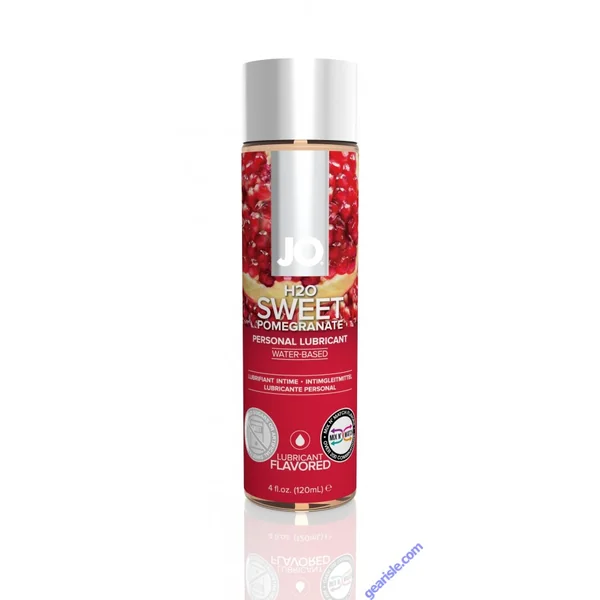 Jo H2O Flavored Lubricant Sweet Pomegranate 4 fl.oz