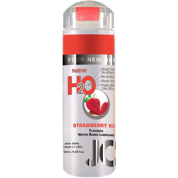 Jo H2O Flavored Water Based Lubricant Strawberry Kiss 4 Ounce