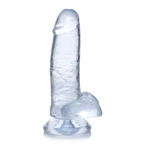 Jock C-Thru Dildo with Balls - 8 Inch