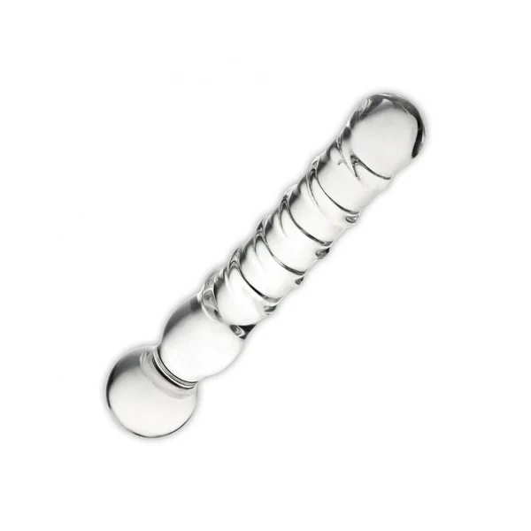Joystick Glass Dildo Wand Anal & G-Spot Clear