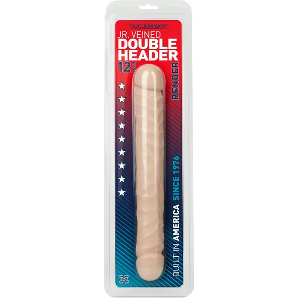 Junior VeinedRealistic Double Ended Dildo Bender Sil A Gel Dong 12 Inch