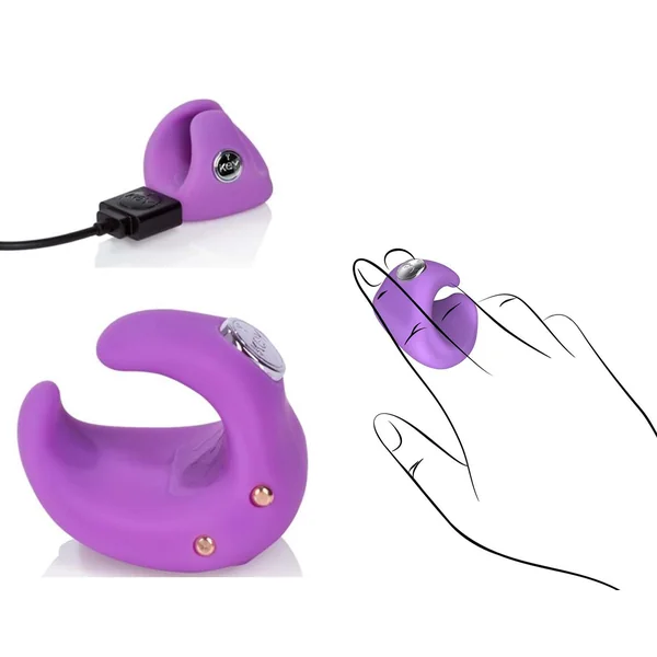 Key Pyxis Silicone Finger Vibrator Clit Massager Waterproof Lavender