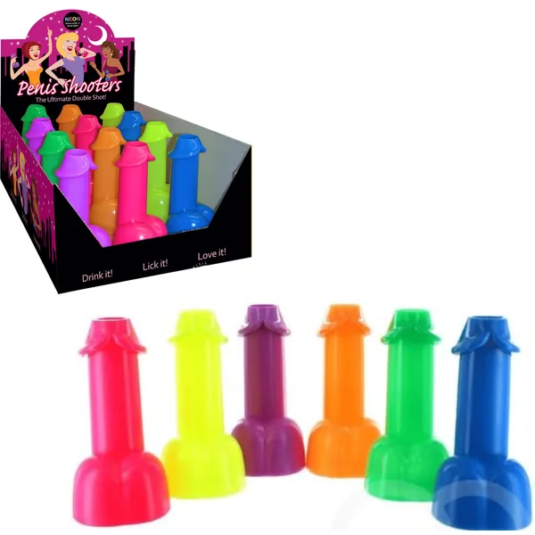 Kheper Games Neon Penis Shaped Shooters Bachelorette Party Supply