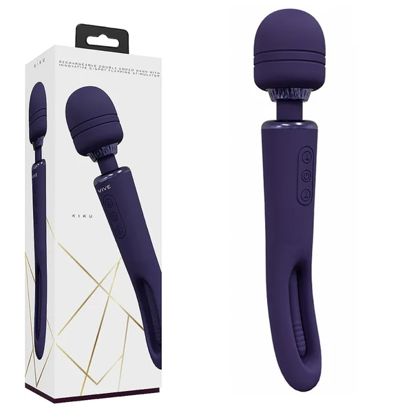 Kiku Double-Ended Massager Vibrating G-Spot Clitoral Wand Vibrator