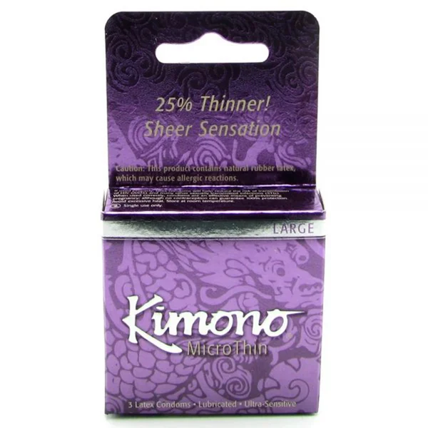 Kimono MicroThin Large Condoms 3 Pack