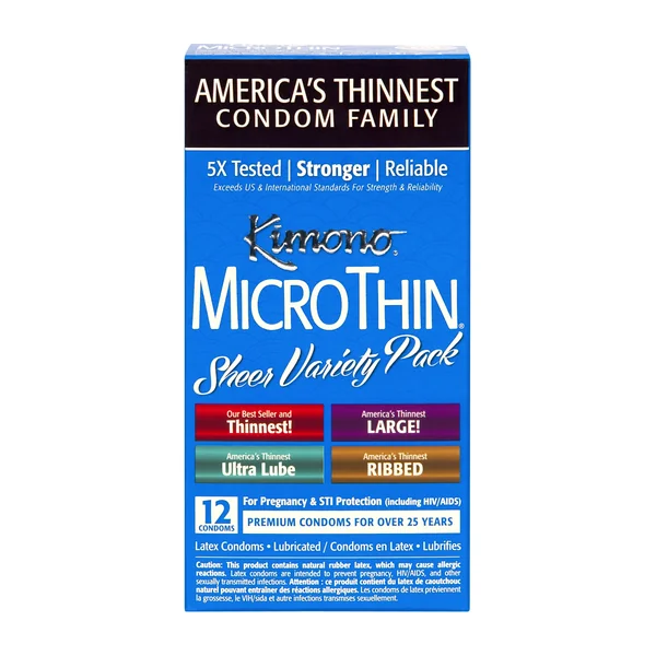 Kimono MicroThin Sheer Condom Variety 12 PACK