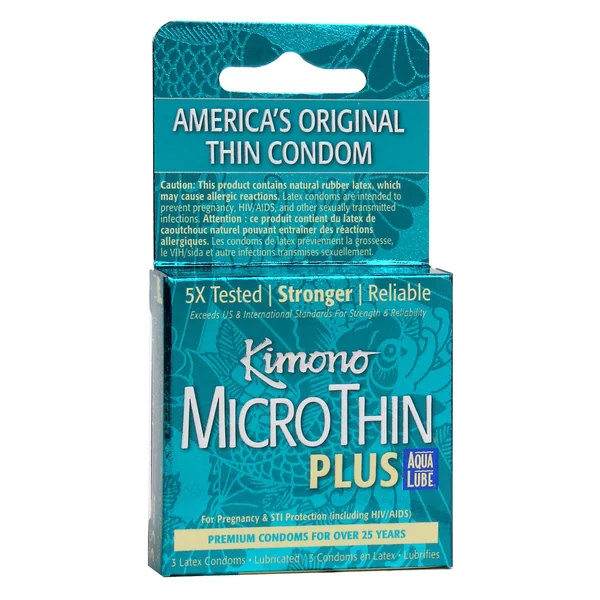 KIMONO MICROTHIN W/ AQUA LUBE - 3 PK / 12 PK