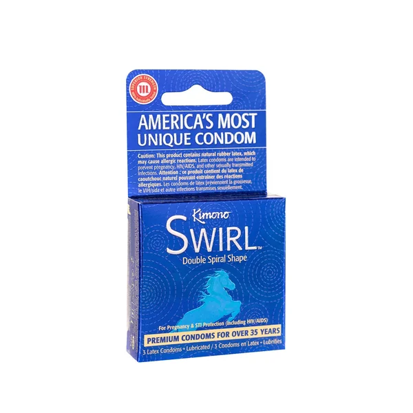 Kimono Swirl 3 Pack Condoms with Double Helix Stimulating Design
