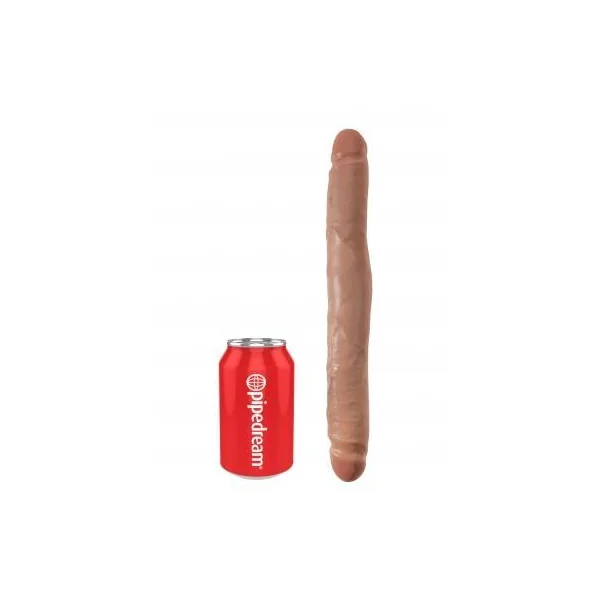 King Cock 12" Slim Double Dildo – Tan