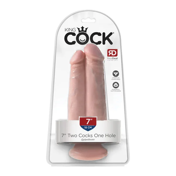 King Cock 7" Two Cocks One Hole Light