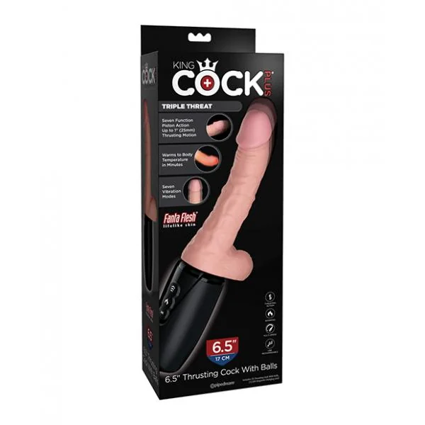 King Cock Plus 6.5" Triple Threat Dong