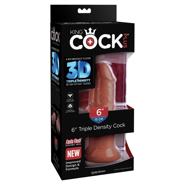 King Cock Plus 6″ Triple Density Cock – Brown