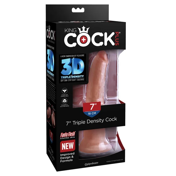 King Cock Plus 7″ Triple Density Cock – Tan