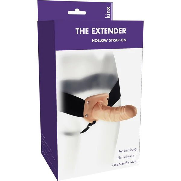 Kinx Extender Hollow Strap On Harness Kit Flesh 6 Inch