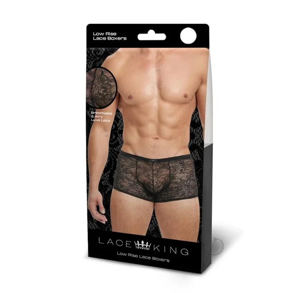 Lace King Lace Boxers - Medium/Large - Black