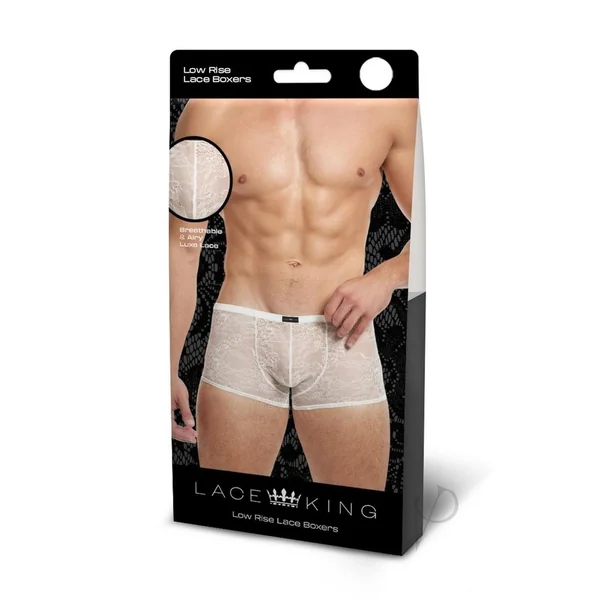 Lace King Lace Boxers - Medium/Large - White