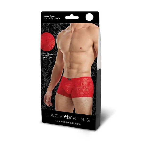 Lace King Lace Trunks M/l Red