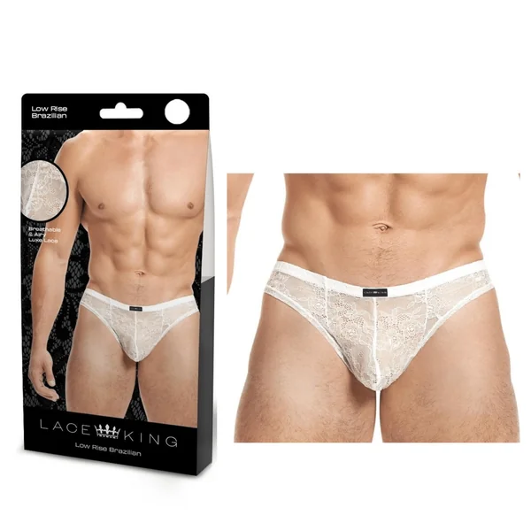 Lace King Low Rise Brazillian Bikini Male Bondage Underwear