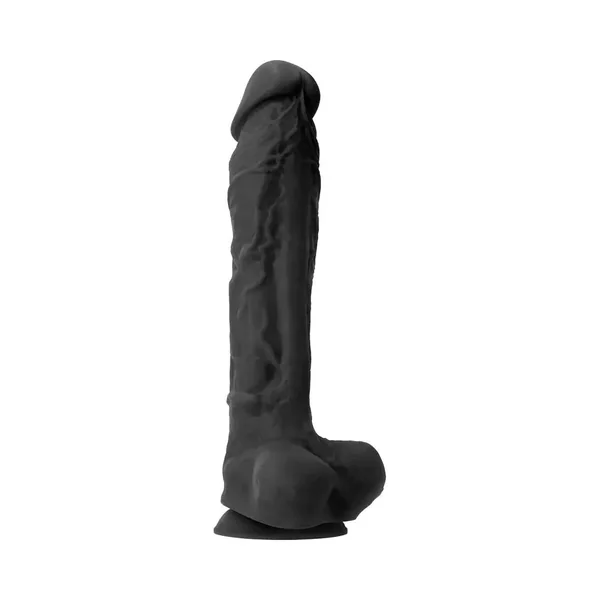 Large Body Safe Silicone Dildo Sex Toy 10 Inch Black Suction Cup Dildo