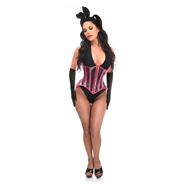 Lavish 4 PC Pink Festival Bunny Corset Costume
