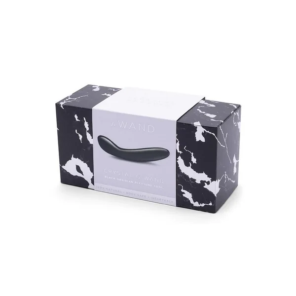 Le Wand Crystal G-Wand with Silicone Ring - Black Obsidian