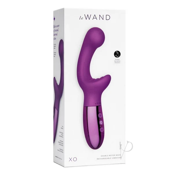 Le Wand XO Rechargeable Silicone Dual Stimulating Vibrator - Cherry
