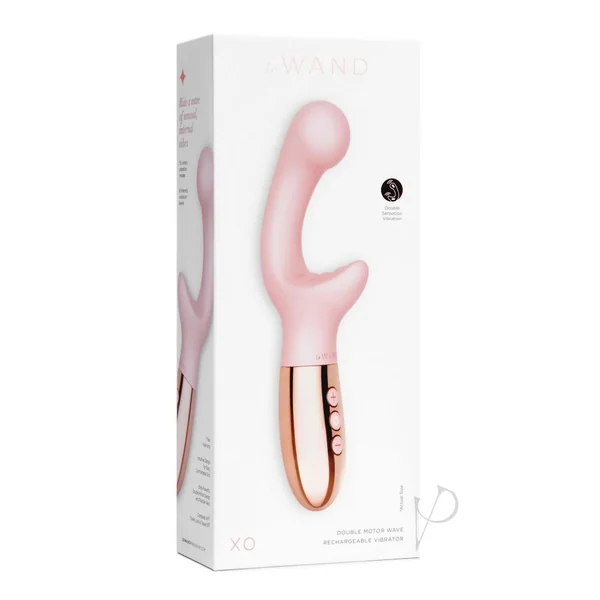 Le Wand XO Rechargeable Silicone Dual Stimulating Vibrator - Rose Gold
