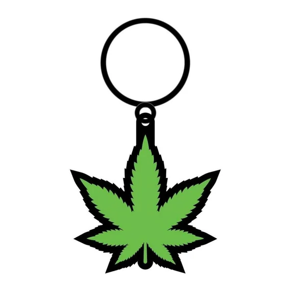Leaf Green Keychain – Green/Black