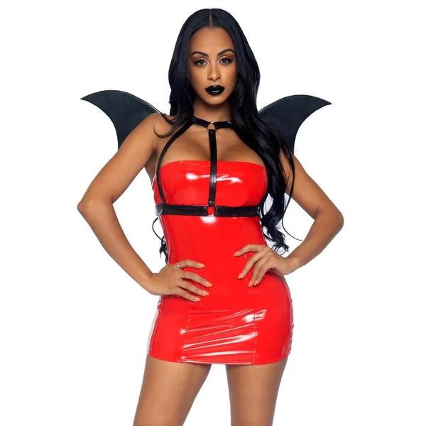 Leg Avenue Bat Wing Body Harness Faux Leather