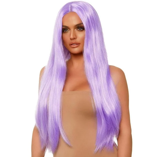 Leg Avenue Long Straight 33 Center Part Wig - OS - Lavender