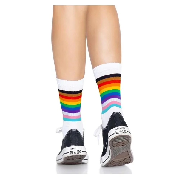 Leg Avenue Pride Crew Socks – OS – Rainbow