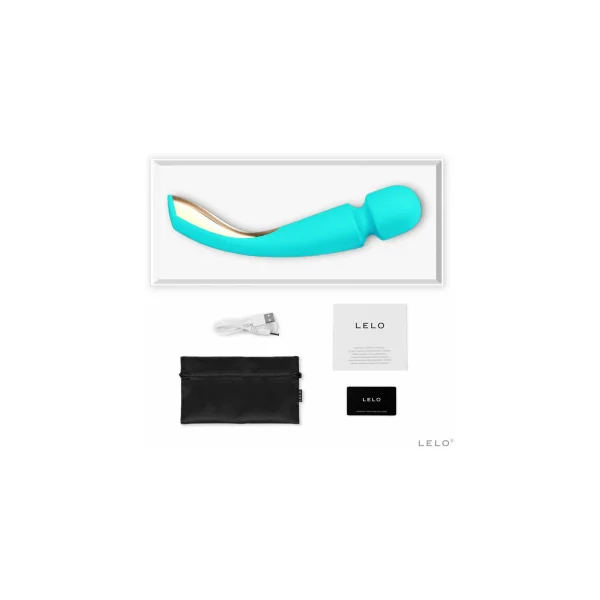 LELO SMART WAND 2 Large Rechargeable Wand Vibrator, Aqua