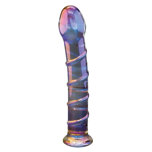 Leto Magic Glass Ribbed Groove Dildo