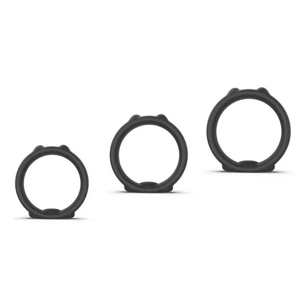 Leto Stay Hard Silicone Cock Ring 3-Pack
