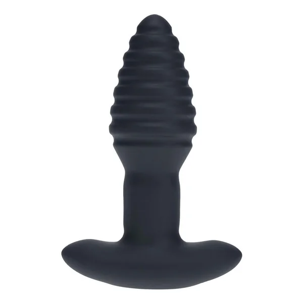 Levelz Vibrating & Rotating Ribbed Silicone Rechargeable Anal Plug with Remote Control