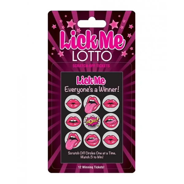 Lick Me Lotto 12 Winning Tickets