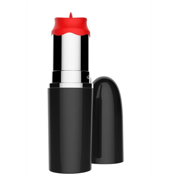 Lick Stick Lipstick Vibrator – Black/Red