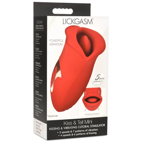 Lickgasm Kiss & Tell Mini Kissing Vibrating Rechargeable Silicone Clitoral Stimulato