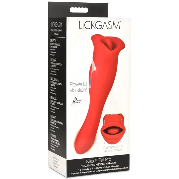 Lickgasm Kiss & Tell Pro Dual-Ended Kissing Rechargeable Silicone Vibrator
