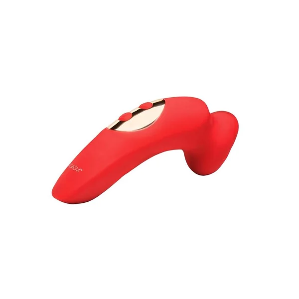 Lickgasm Plump Rechargeable Silicone Kiss Sucking and Vibrating Clitoral Stimulator – Red