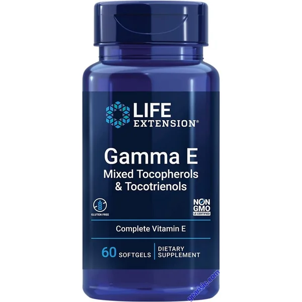 Life Extension 60 Softgels Gamma E Mixed Tocopherols Tocotrienols