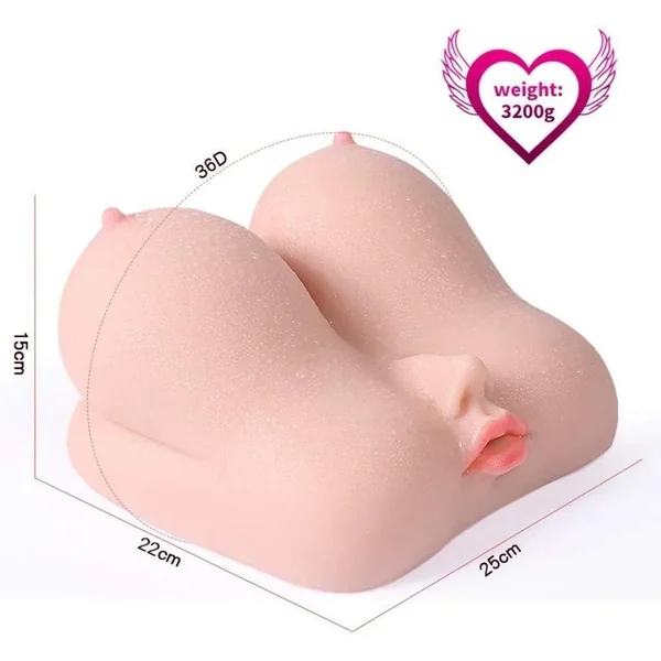 Lifelike Love Doll Torso For Men With Breast Masturbator Oral Sex Toy