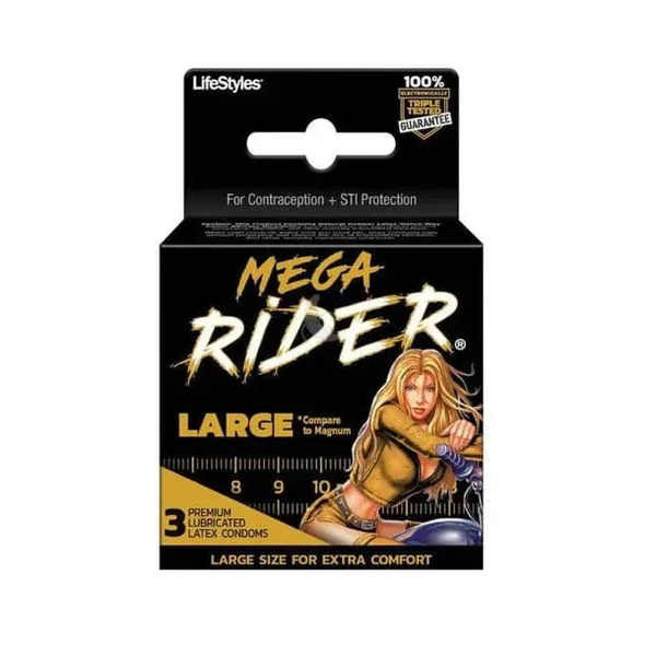 Lifestyles Mega Rider Large Condoms