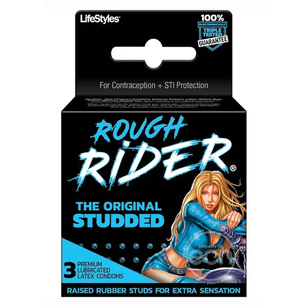 LifeStyles Rough Rider Studded Condoms - 3-Pack