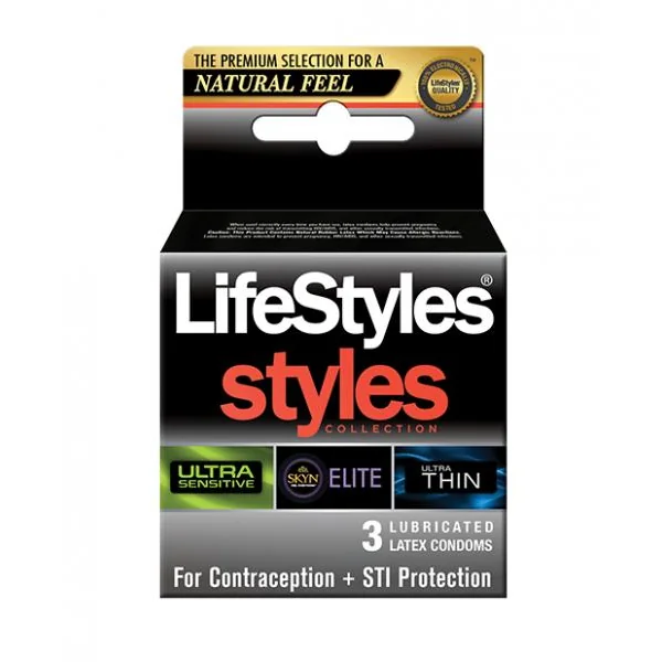 Lifestyles Styles Sensitive Collection Condoms 3 Pack